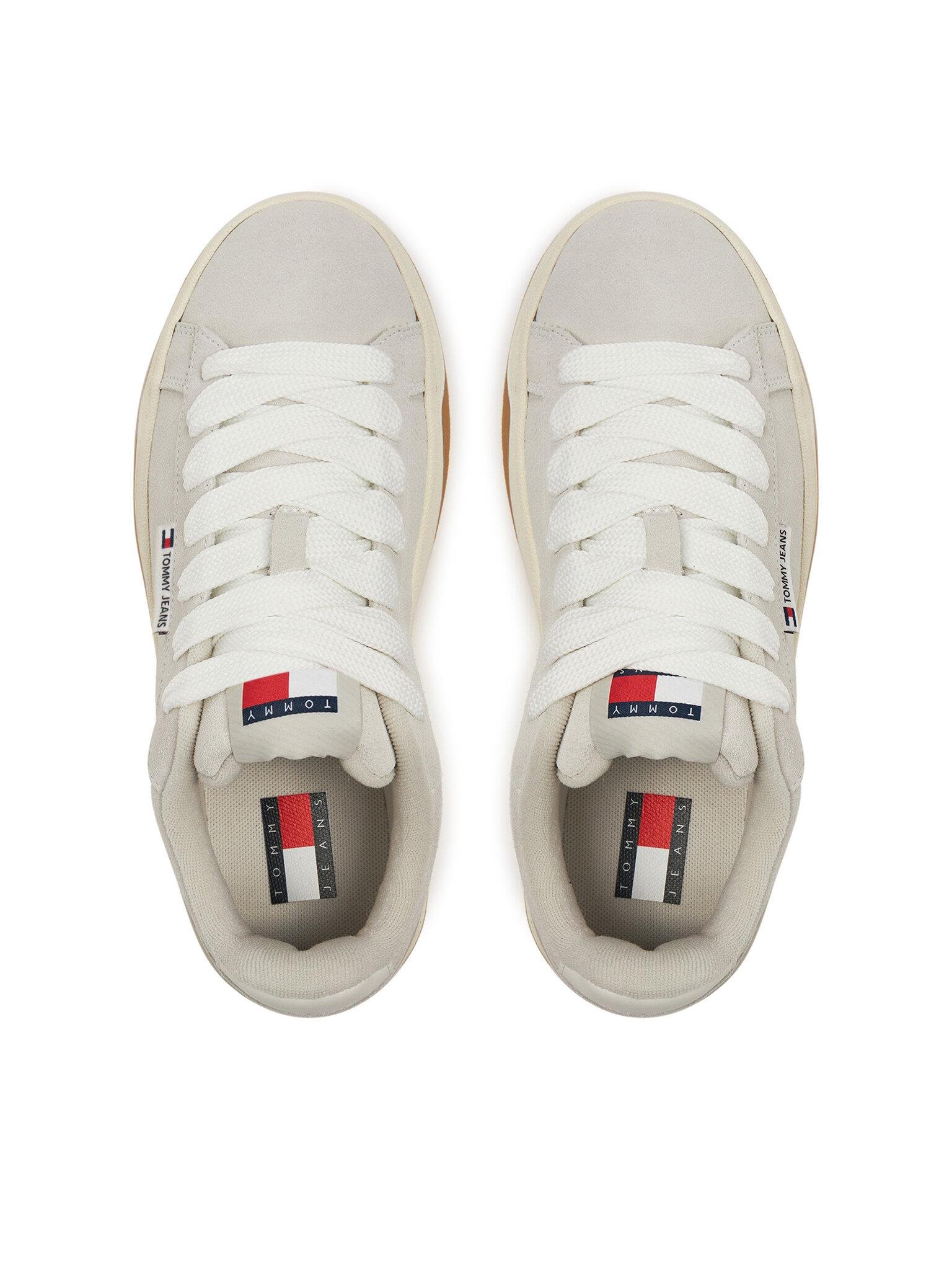 TOMMY HILFIGER Tommy Hilfiger Kadın Yüksek Rahat Taban Süet Gri Ayakkabı EN0EN02677-P06
