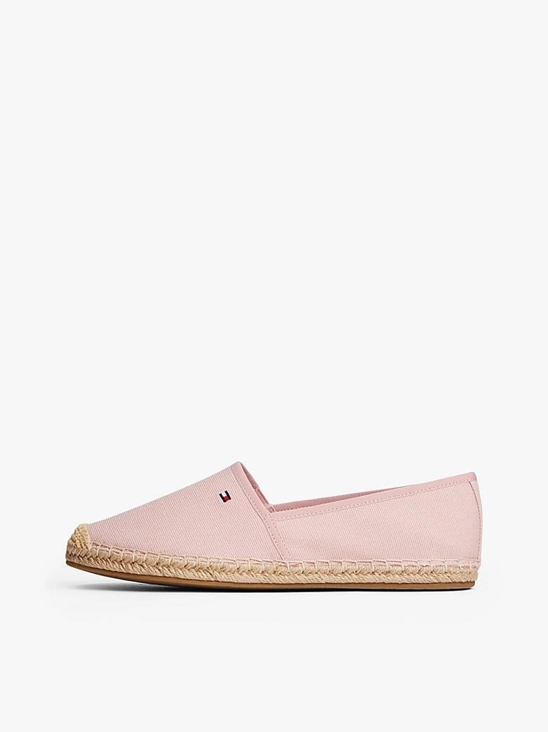 TOMMY HILFIGER Tommy Hilfiger Kadın Yuvarlak Uç Kısımlı Dokuma Rahat Taban Pembe Ayakkabı FW0FW08541-TQN