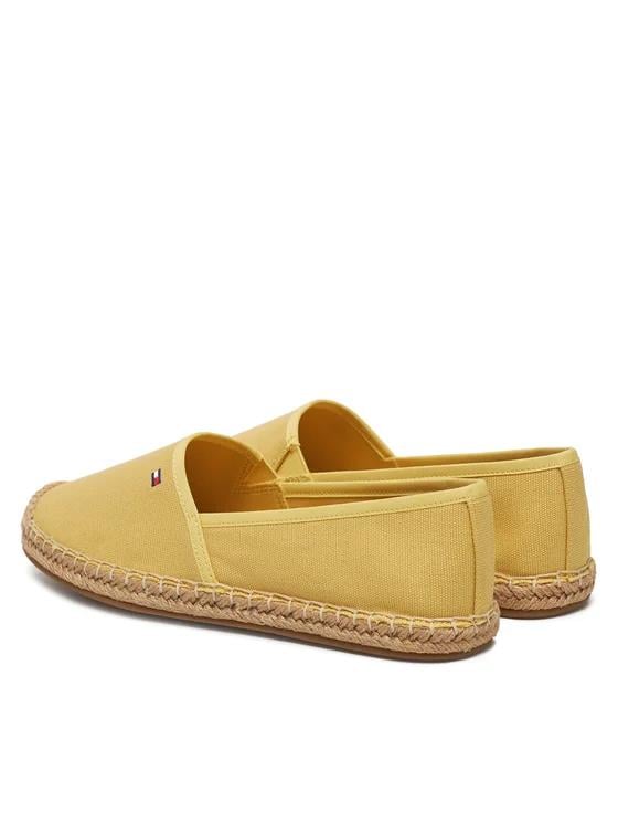 TOMMY HILFIGER Tommy Hilfiger Kadın Yuvarlak Uç Kısımlı Dokuma Rahat Taban Sarı Ayakkabı FW0FW08541-ZQM
