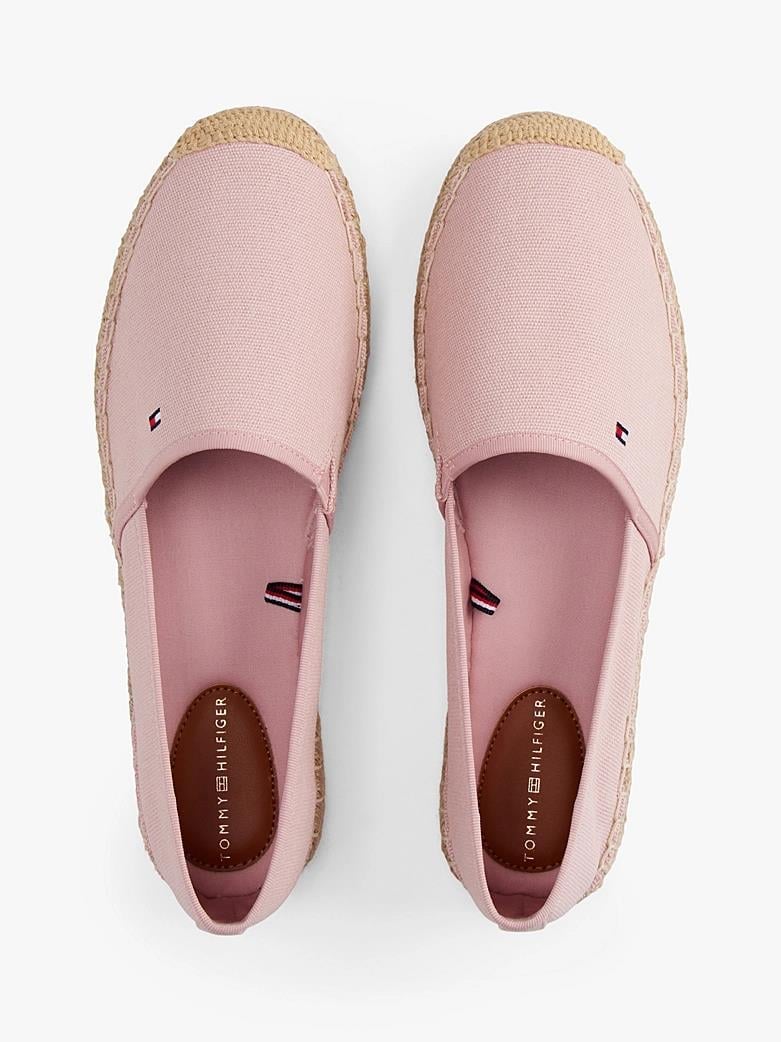 TOMMY HILFIGER Tommy Hilfiger Kadın Yuvarlak Uç Kısımlı Dokuma Rahat Taban Pembe Ayakkabı FW0FW08541-TQN