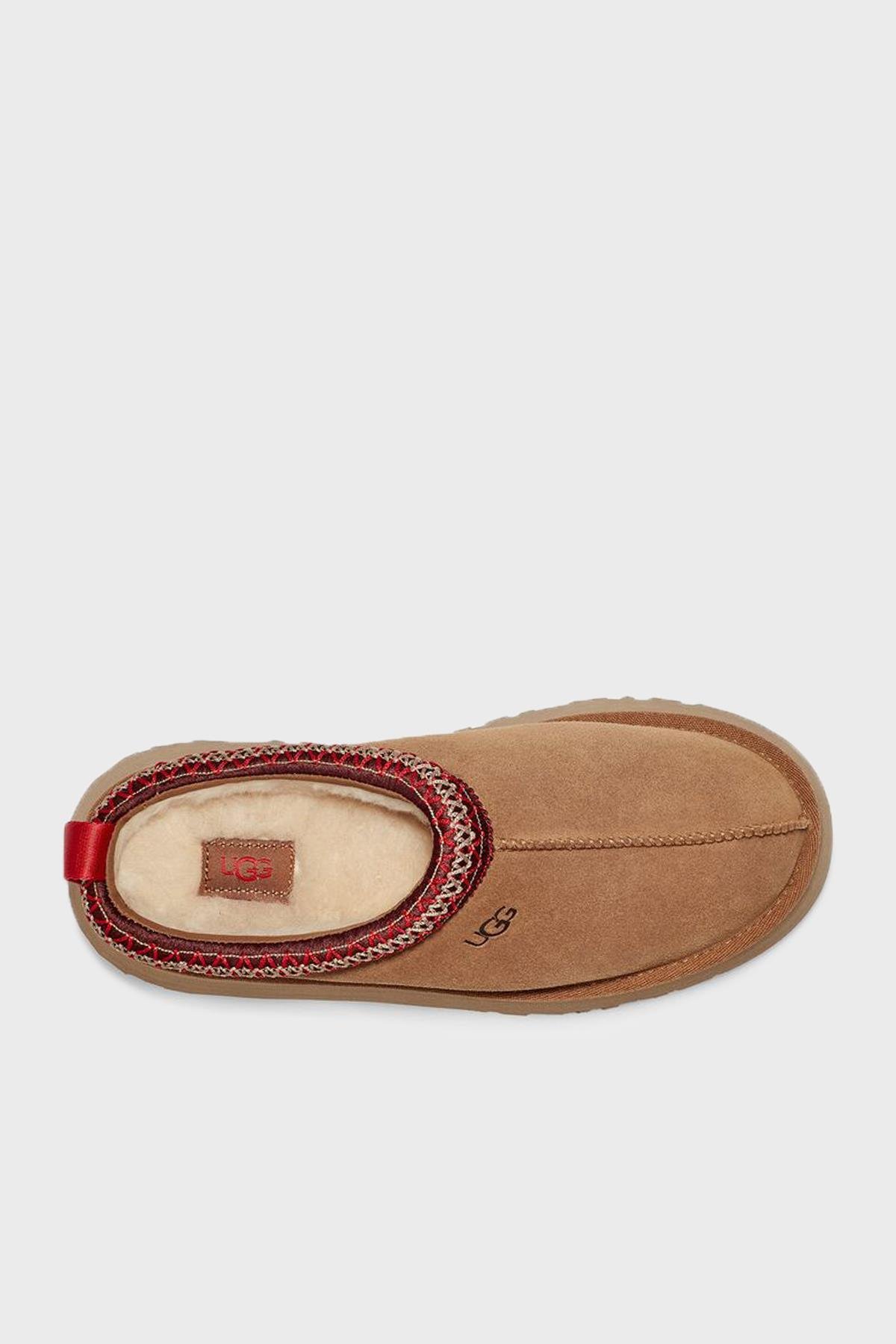 UGG UGG Kadın Deri Logolu Düz Tabanlı Günlük Kullanım Taba Bot & Bootie 1122553-TABA
