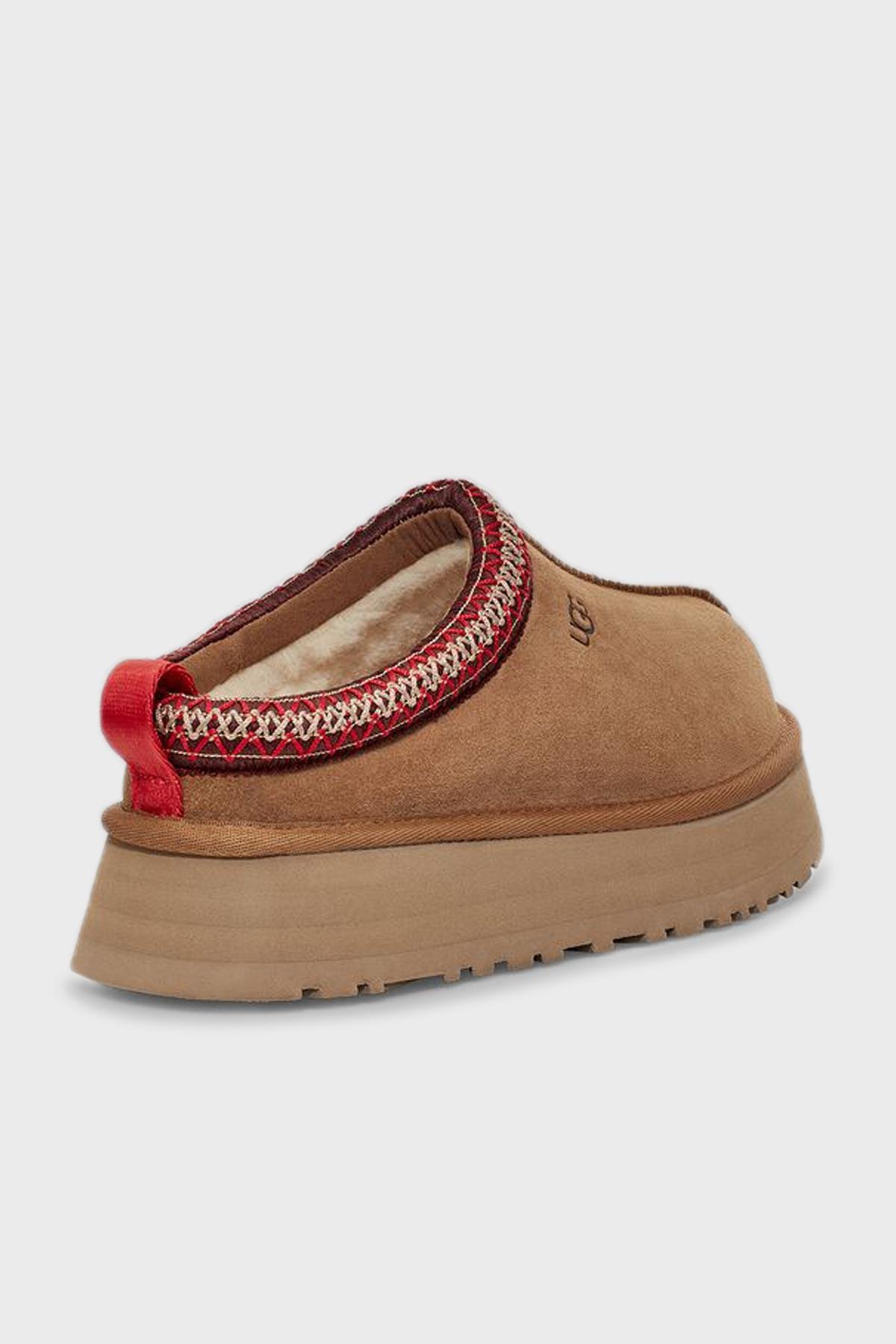 UGG UGG Kadın Deri Logolu Düz Tabanlı Günlük Kullanım Taba Bot & Bootie 1122553-TABA