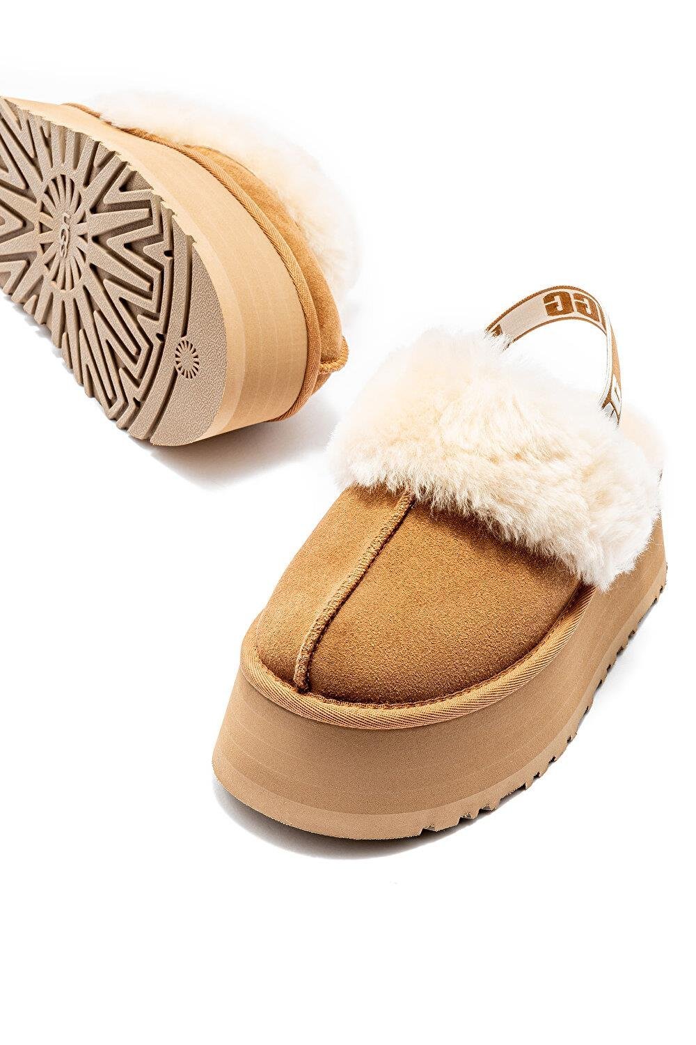 UGG UGG Kadın Deri Rahat Taban Günlük Kullanım Taba Bot & Bootie 1113474-CHESTNUT