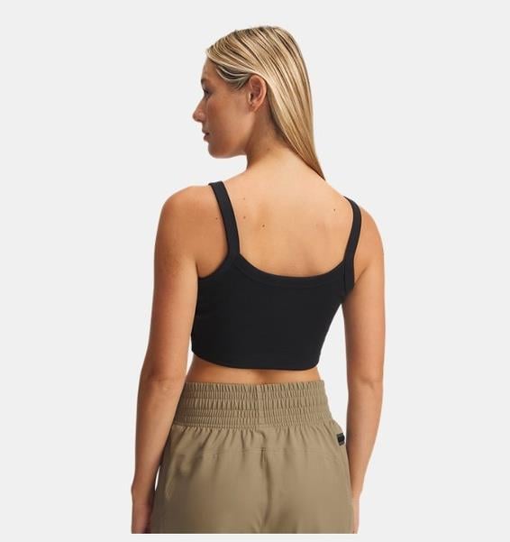 Under Armour Under Armour Kadın Pamuklu Askılı Crop Düz Model Siyah Atlet 6000265-001