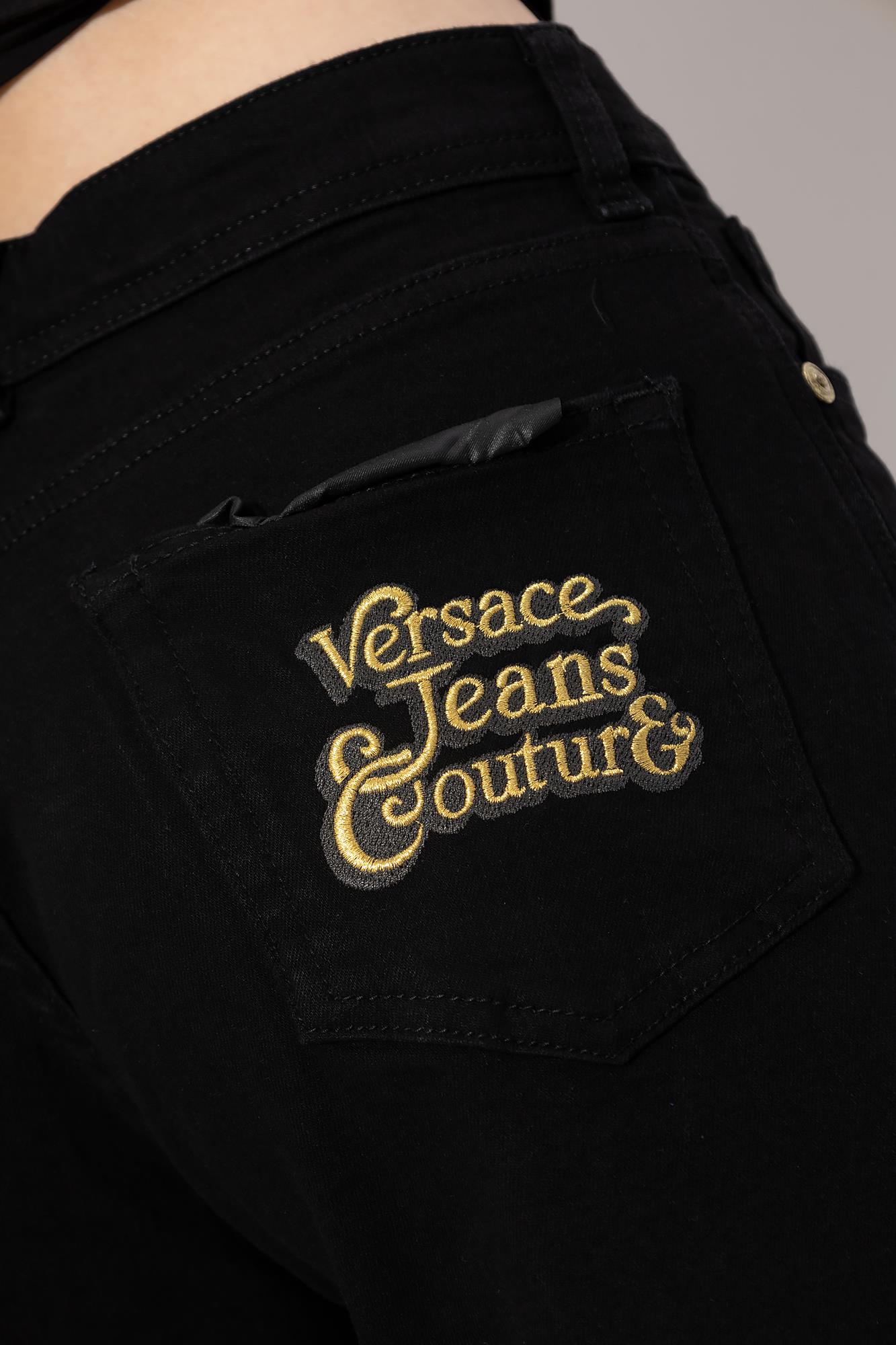 Versace Versace Kadın Marka Logolu Günlük Kullanım Siyah Pantolon 75HAB561 CDW00-909