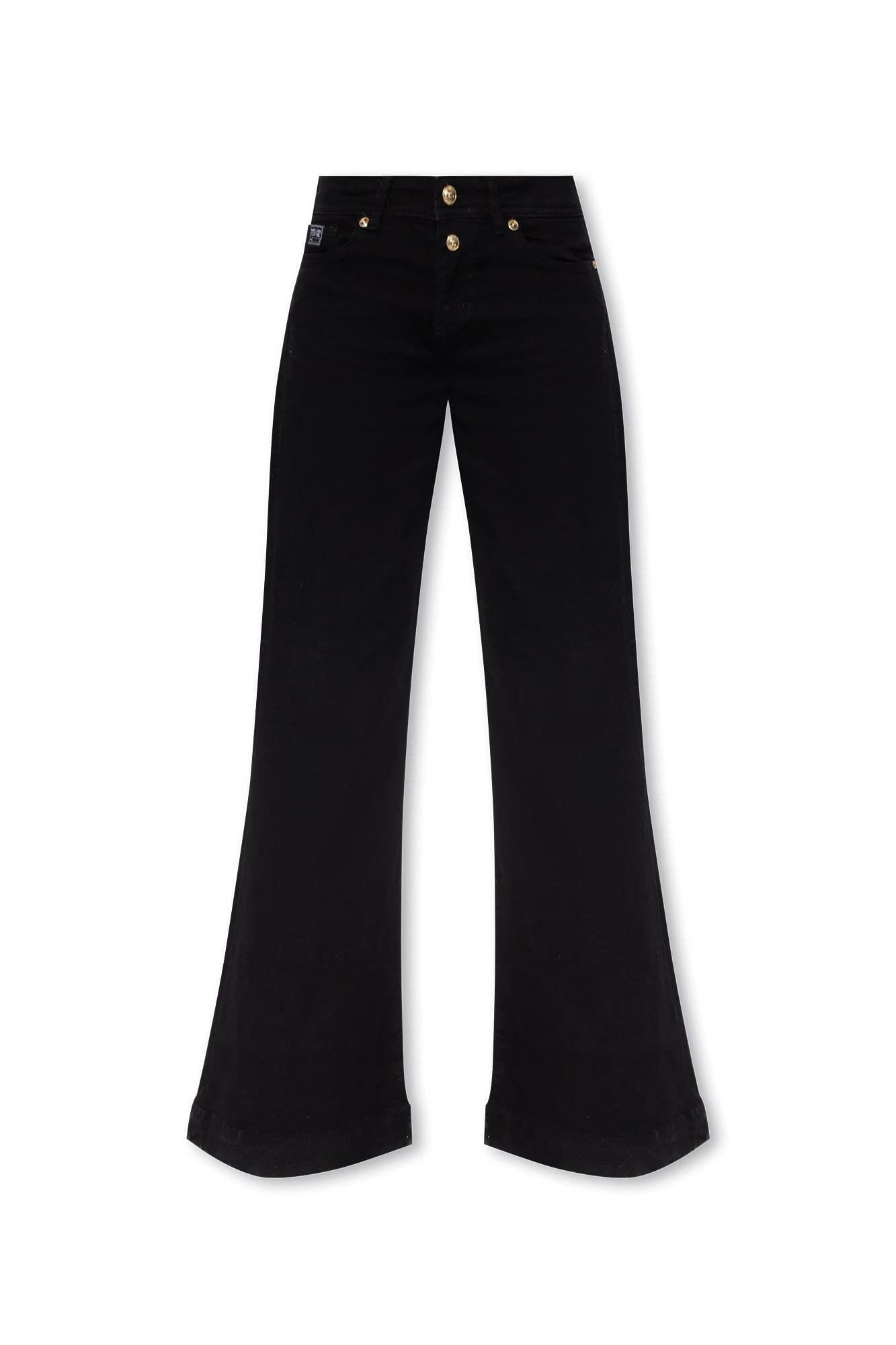 Versace Versace Kadın Marka Logolu Günlük Kullanım Siyah Pantolon 75HAB561 CDW00-909