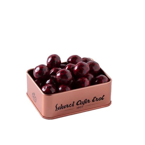 Şekerci Cafer ErolBöğürtlen Aromalı Patlayan Draje - Bronz Teneke Kutu 140 gr