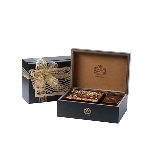 Şekerci Cafer ErolHediyelik Set - Yeşil Ahşap Kutu