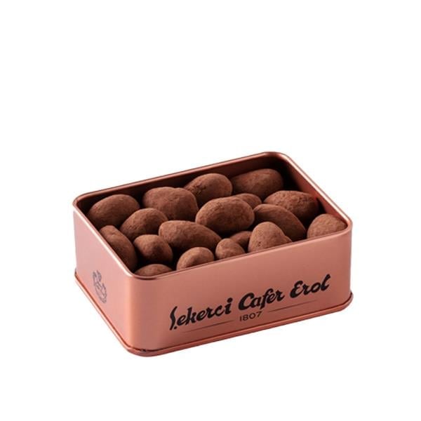 Şekerci Cafer ErolKakaolu Tarçınlı Prenses Badem Draje - Bronz Teneke 150  gr