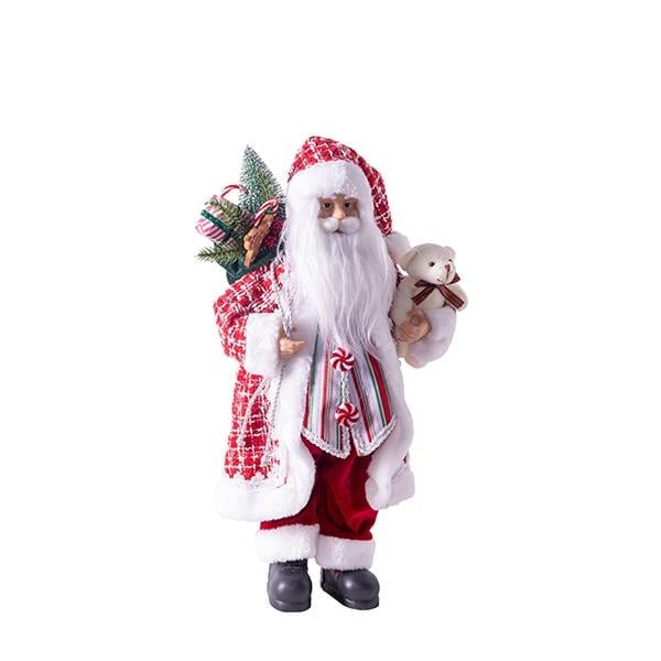 Şekerci Cafer ErolYılbaşı Aksesuarı Elinde Oyuncak Köpek Olan Noel Baba 45 cm 800047