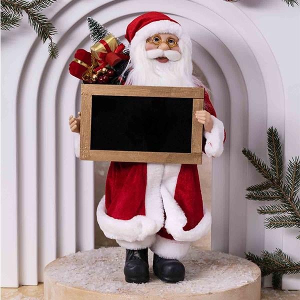 Şekerci Cafer ErolYılbaşı Aksesuarı Yazı Tahtası Tutan Noel Baba 40 cm 519820