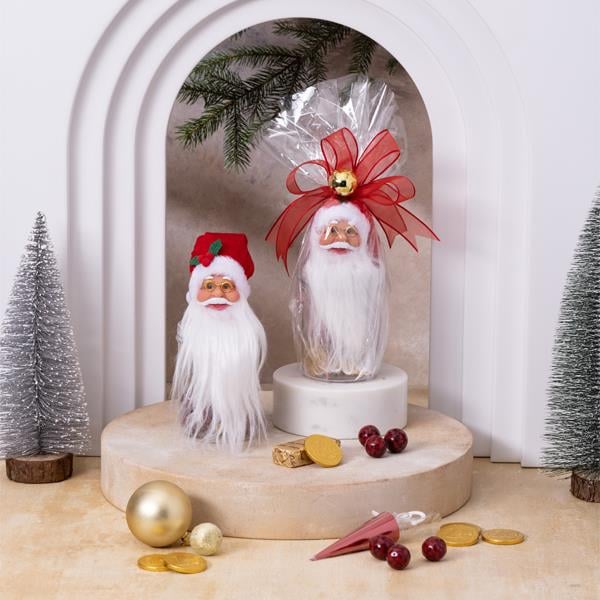 Şekerci Cafer ErolYılbaşı Özel Set-  Noel Baba Kafası Mika Cam