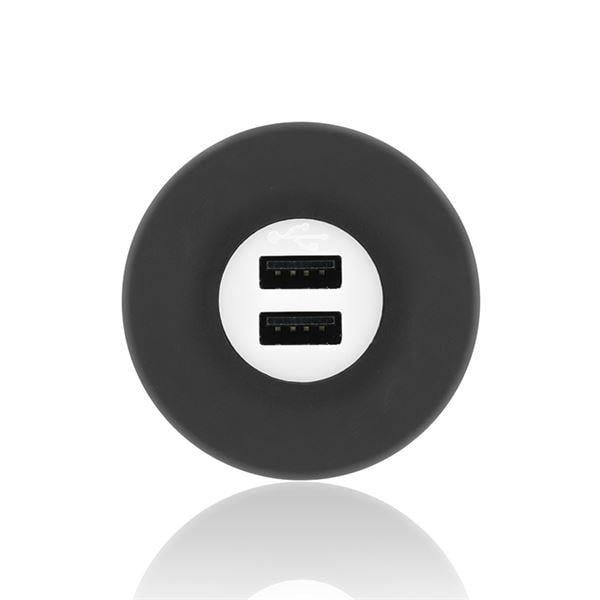 12V 24V 2A USB SARJ ÜNİTESİ SİYAH GÖVDE LEDSIZ