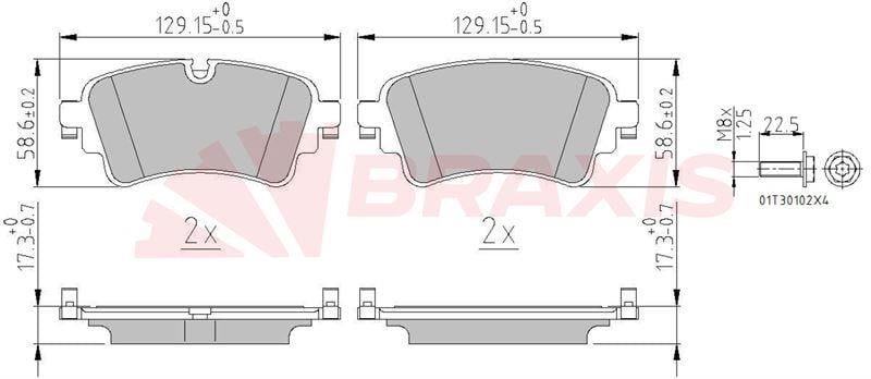 ARKA FREN BALATASI AUDI A4 1.4 TFSI 15>