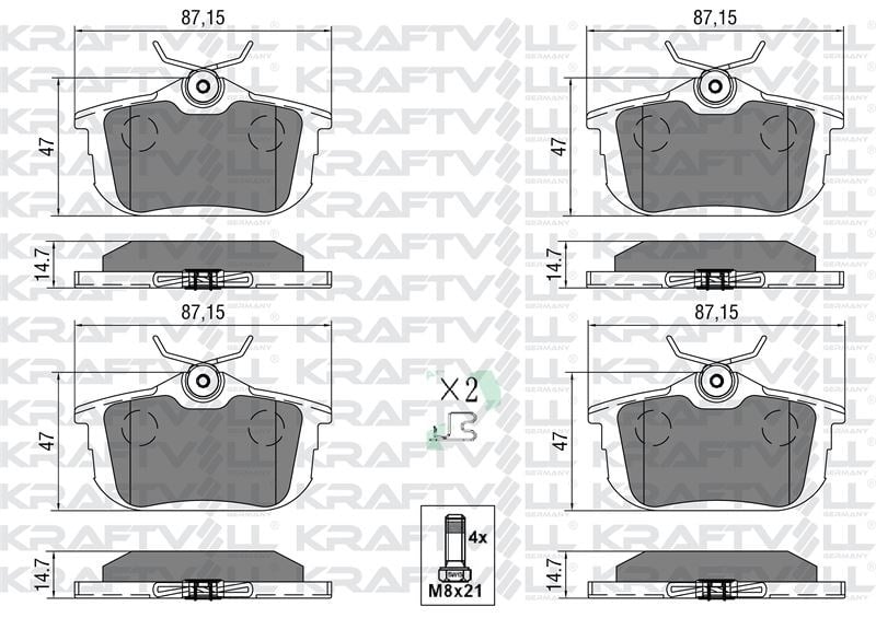 ARKA FREN BALATASI MITSUBISHI CARISMA 96-06 COLT 04-10 SPACESTAR 98-04 PERSONA WIRA 00-02 VOLVO S40