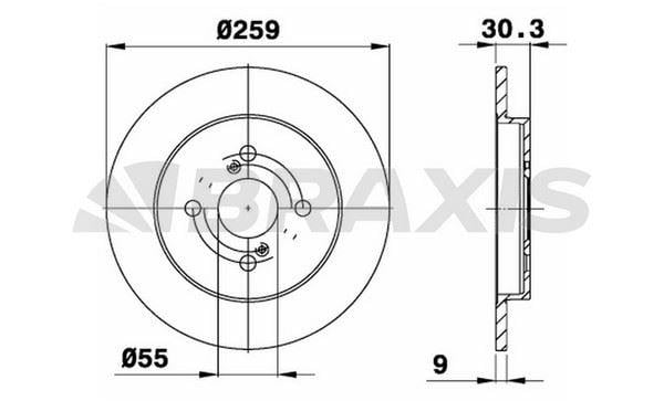 ARKA FREN DISK AYNASI DUZ YARIS II 06>11 260X4