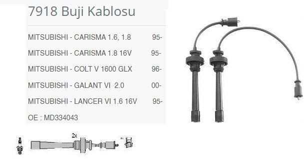 BUJI KABLOSU CARISMA 1.6 1.8 95>