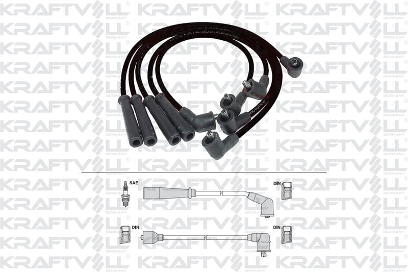 BUJI+BOBIN KABLOSU MAZDA 626 III 1.8 2.0 12V (FE-F2-F8) 87-92 (SILIKON KABLO)