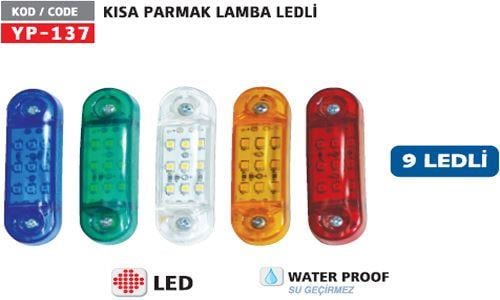 DEKOR LAMBA 9 LEDLİ SARI KIRMIZI BEYAZ