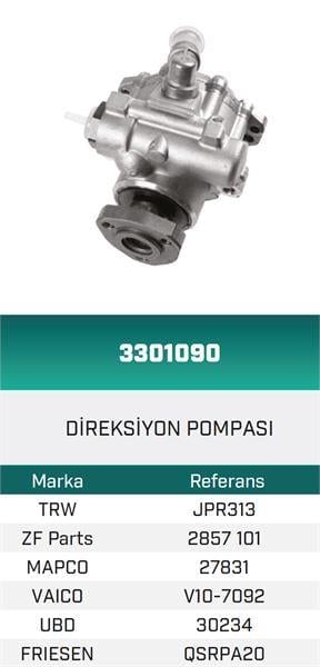 DİREKSİYON POMPASI HİDROLİK JETTA II 1.8-GOLF II 1.8GTI-PASSAT 1.8 16V HATTAT/HEMA