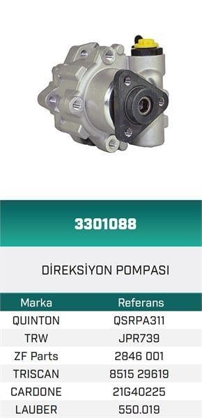 DİREKSİYON POMPASI HİDROLİK SUPERB 1.8T-SUPERB 2.5TDI HATTAT/HEMA