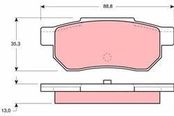DISK BALATA HONDA-CIVIC(V-)1.4I;1.6I AR GDB3113-49 GDB775