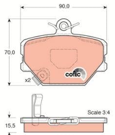 DISK BALATA MERCEDES SMART-CABRIO ROADSTER GDB1365
