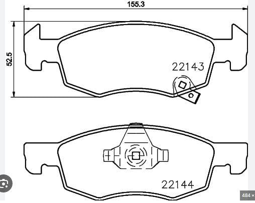 DISK BALATA OPEL CORSA E 1.2,1.4,1.3CDTI ON GDB2099
