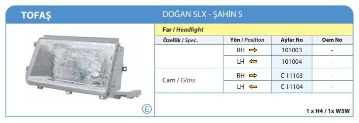 FAR KOMPLE SOL DOĞAN SLX-ŞAHİN S