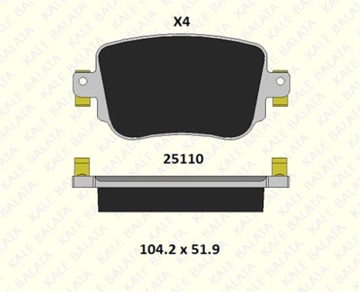 FREN BALATASI ARKA AUDI A1 A1 SPORTBACK Q3 25110 175 04 ANS KD13 2511017504ANSKD13