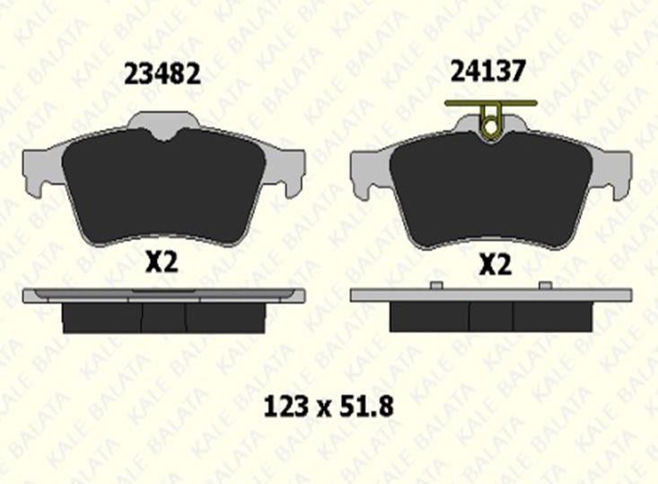 FREN BALATASI ARKA CITROEN C5 III C5 BREAK (SHİMLİ) C-MAX 07-10 FOCUS C-MAX 03-07 FOCUS II CABRIO SEDAN SW TOURNEO CONNECT 02-13 TRANSİT CONNECT 02-13 24137 165 05 MSH KD13 2413716505MSHKD13