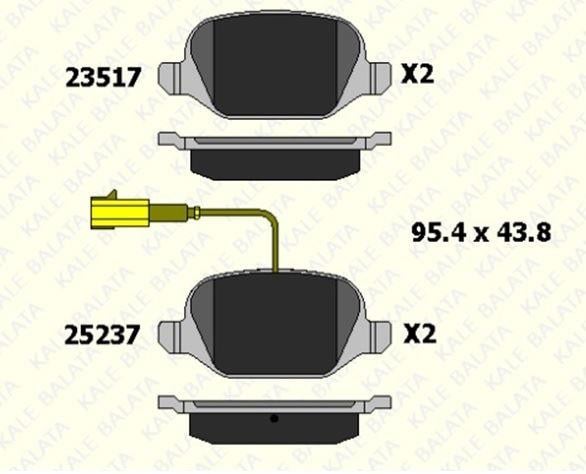 FREN BALATASI ARKA FIAT LINEA 1.6 23517 172 05 ANS KD13