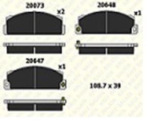 FREN BALATASI ÖN FIAT 127 131 132 RİTMO RİTMO II X 1/9 20073 173 05 ANS KD13
