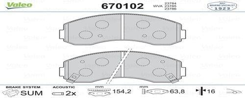 FREN BALATASI ÖN KIA K2500 2.5D 02>03-K2700 2.7D 99>03-K2900 2.9D 07>