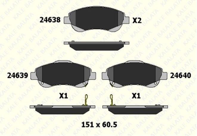 FREN BALATASI ÖN LAND ROVER DEFENDER III DISCOVERY V RANGE ROVER III IV RANGE ROVER SPORT I II 24659 169 04 MSH KD11 2465916904MSHKD11