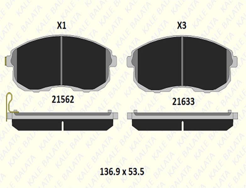 FREN BALATASI ÖN NISSAN NISSAN 180SX 200 SX 350 Z ALTIMA I II III V BLUEBIRD CEFIRO II MAXIMA III IV V SENTRA IV VI TIIDA II 21633 170 05 ANS KD13