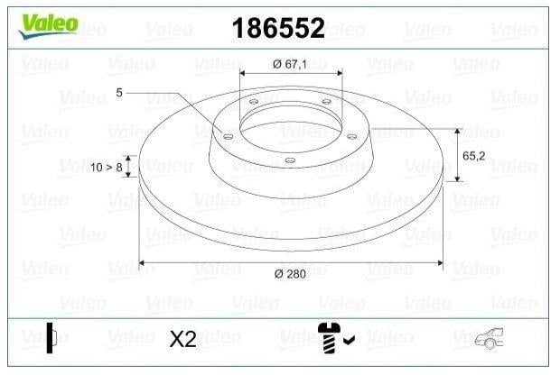FREN DİSKİ ARKA TAKIM MB V KLASSE V230, V230TD, V2