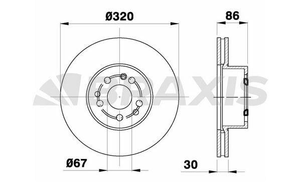 FREN DISKI ON S-CLASS W140 93>98 C140 92>99