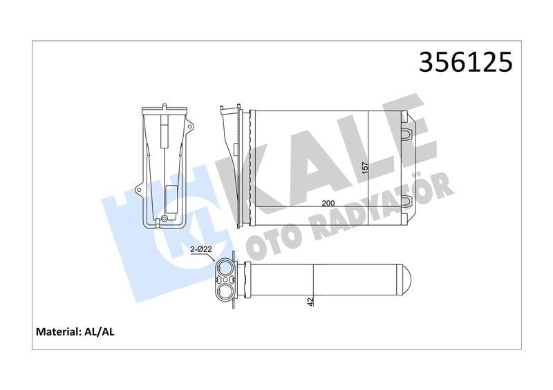 KALORİFER RADYATÖRÜ CITRON C3 III - PEUGEOT 2008 I 208 I KALORİFER