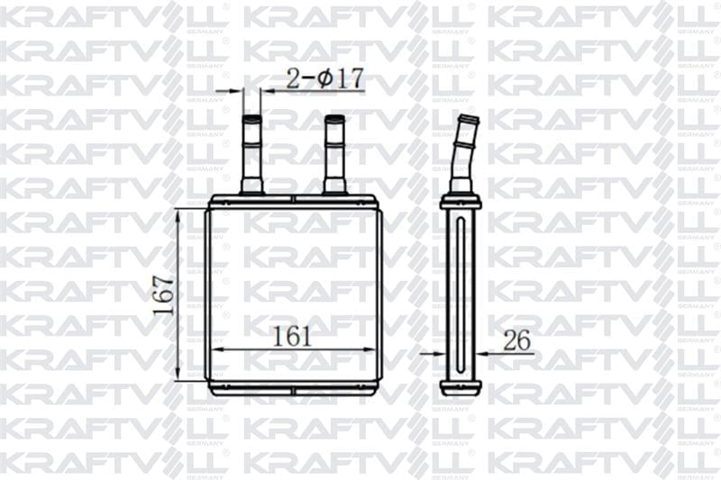 KALORIFER RADYATORU HYUNDAI ACCENT 1994-2005 (167X165X26)