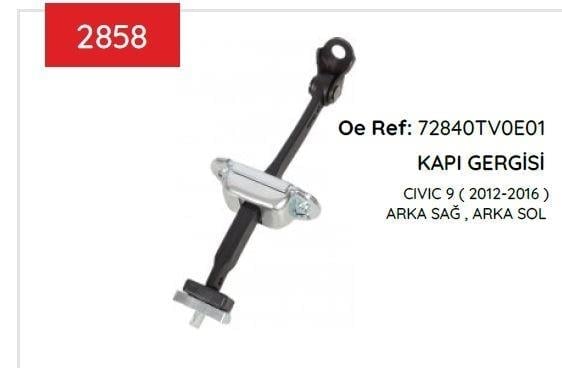 KAPI GERGİSİ ARKA HONDA CİVİC 9 2012-2016
