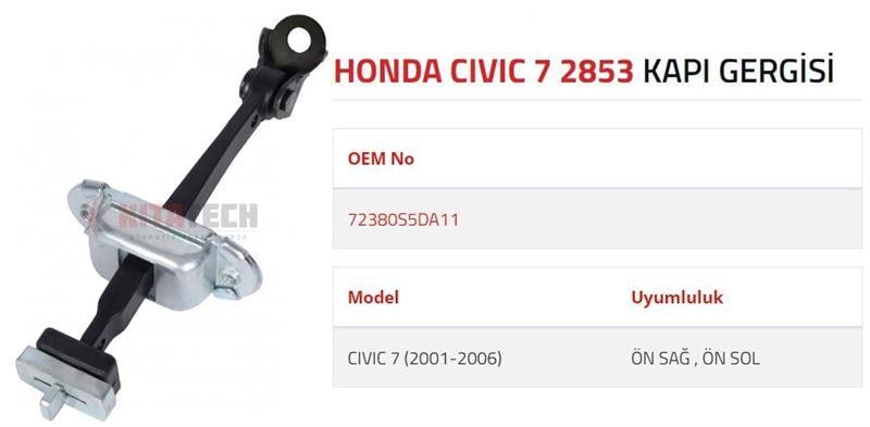 KAPI GERGİSİ CIVIC 7 ÖN 2001-2006