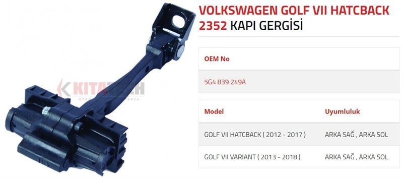 KAPI GERGİSİ GOLF ARKA 2013-