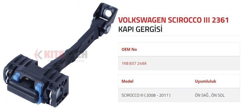 KAPI GERGİSİ SCIROCCO ÖN 2013-