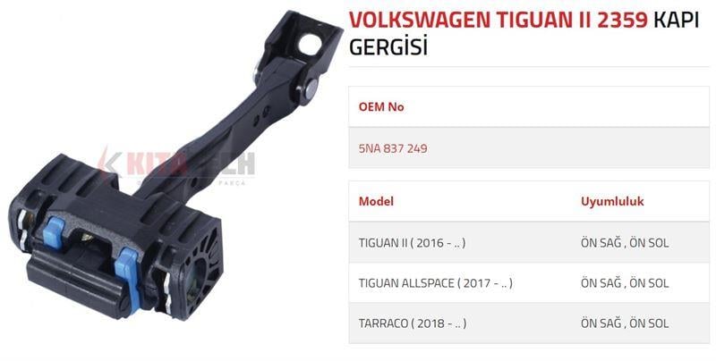 KAPI GERGİSİ TIGUAN II ÖN FRONT 2016-