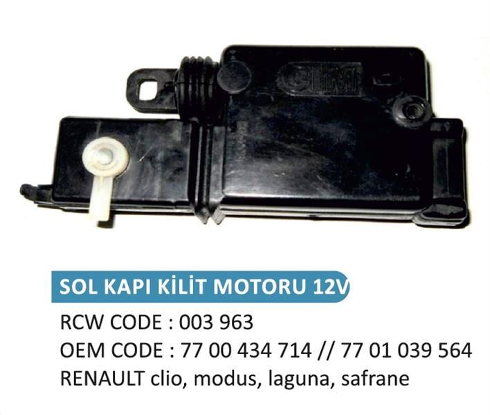 KAPI KİLİT MOTORU 5 FİŞLİ SOL KAPI RENAULT CLİO MERKEZİ KİLİT MOTORU