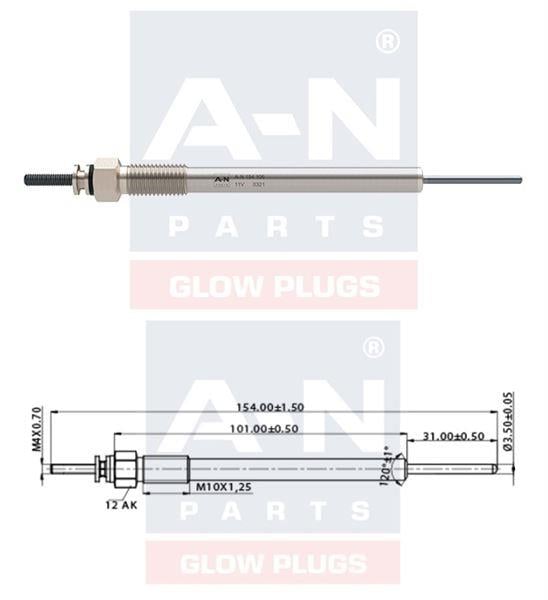 KIZDIRMA BUJİSİ ECO 11V HYUNDAI STAREX 2.5 CRDIKIA SORENTO 2.5 CRDI 367104A000 GN057 0100222106 GLP274 0250213006 Y508J B120 ET1-A-N-154 106