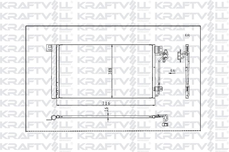KLIMA RADYATORU CORSA D 13> GRANDE PUNTO 1.4 BRAVO II 1.4 1.6JTD 1.9D