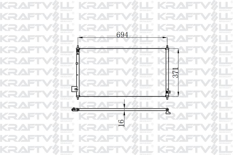 KLIMA RADYATORU (KONDANSER) CITY 1,3I 03-> 714×368×16