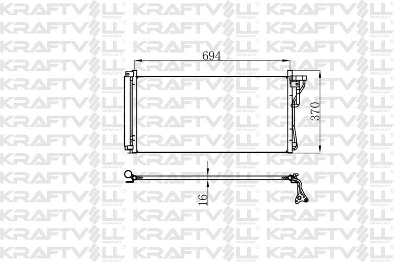 KLIMA RADYATORU (KONDANSER) KIA CEED PRO CEED 2007-2012 HYUNDAI I30 2007-2012 (587×391×16)